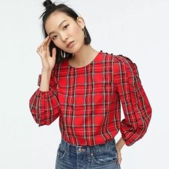 J. Crew | Tops | Jcrew Rufflesleeve Top 